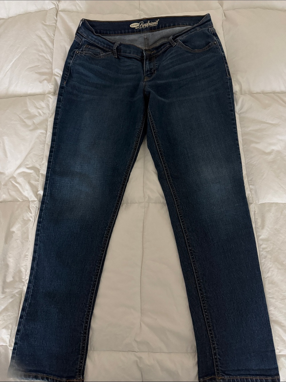 Old Navy Boyfriend Jeans in Dark Blue Wash